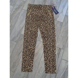 NWT Cherokee girls youth large 10/12 leopard print leggings
